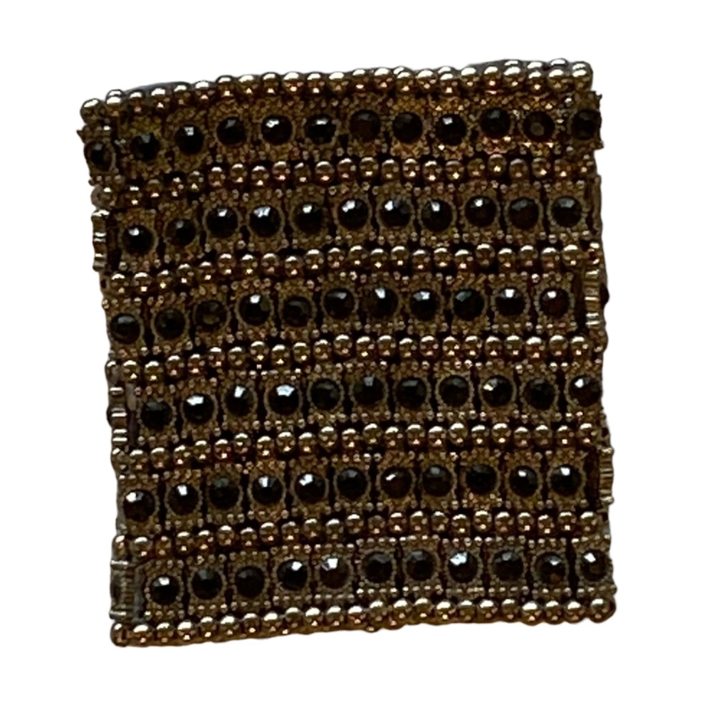Beautiful Chunky Black Rhinestones & Silver  Bracelet